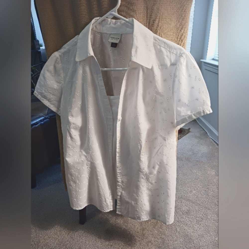 Eyelet Blouse with Cami
